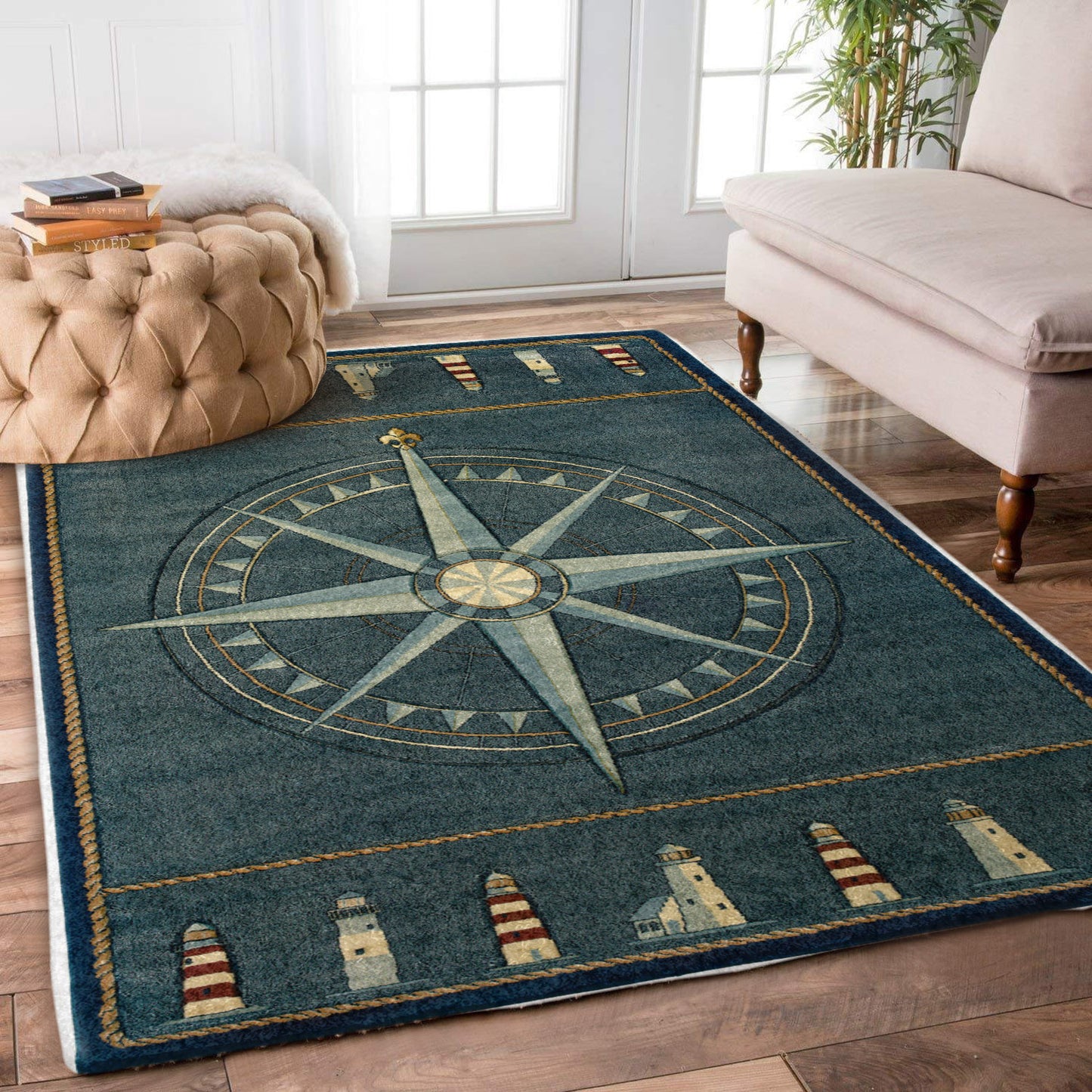 Compass Rose Lighthouse CLA2709034R Rug