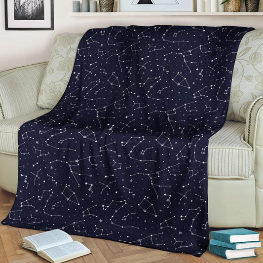Constellation Pattern CLA15100674F Sherpa Fleece Blanket