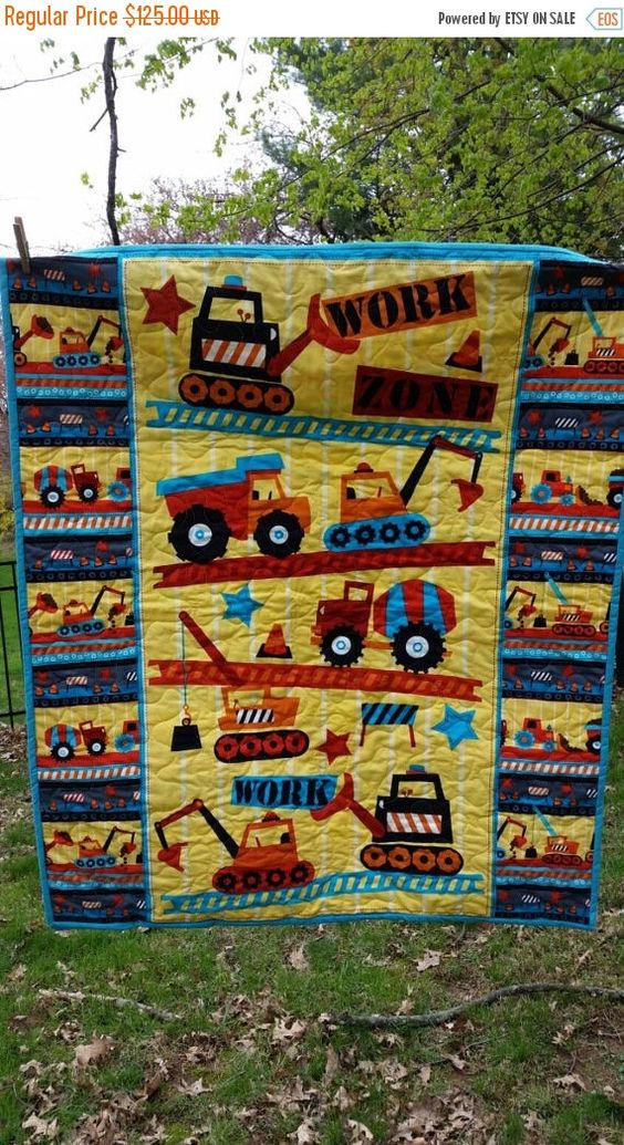 Construction Truck CLA0910168Q Quilt Blanket