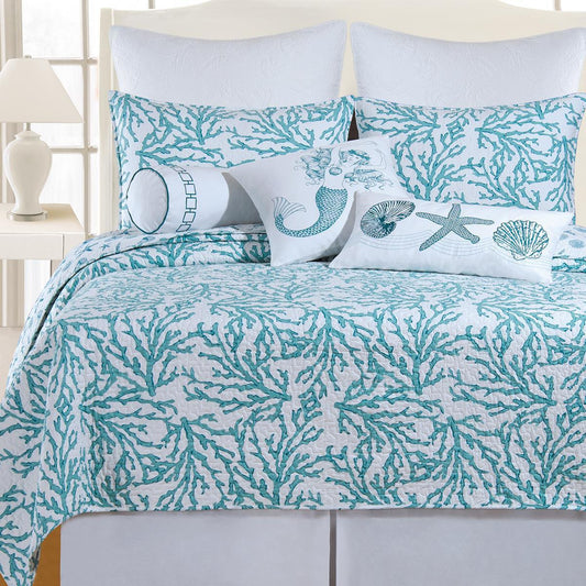Cora Blue CLA16110495B Quilt Bedding Set