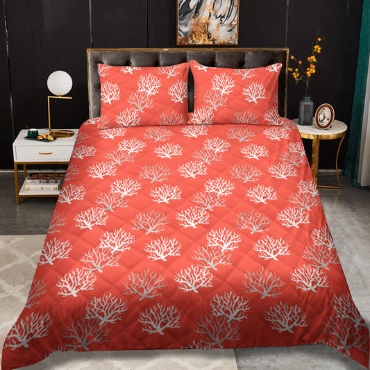 Coral Gardens Coastal CLM2110147B Quilt Bedding Set
