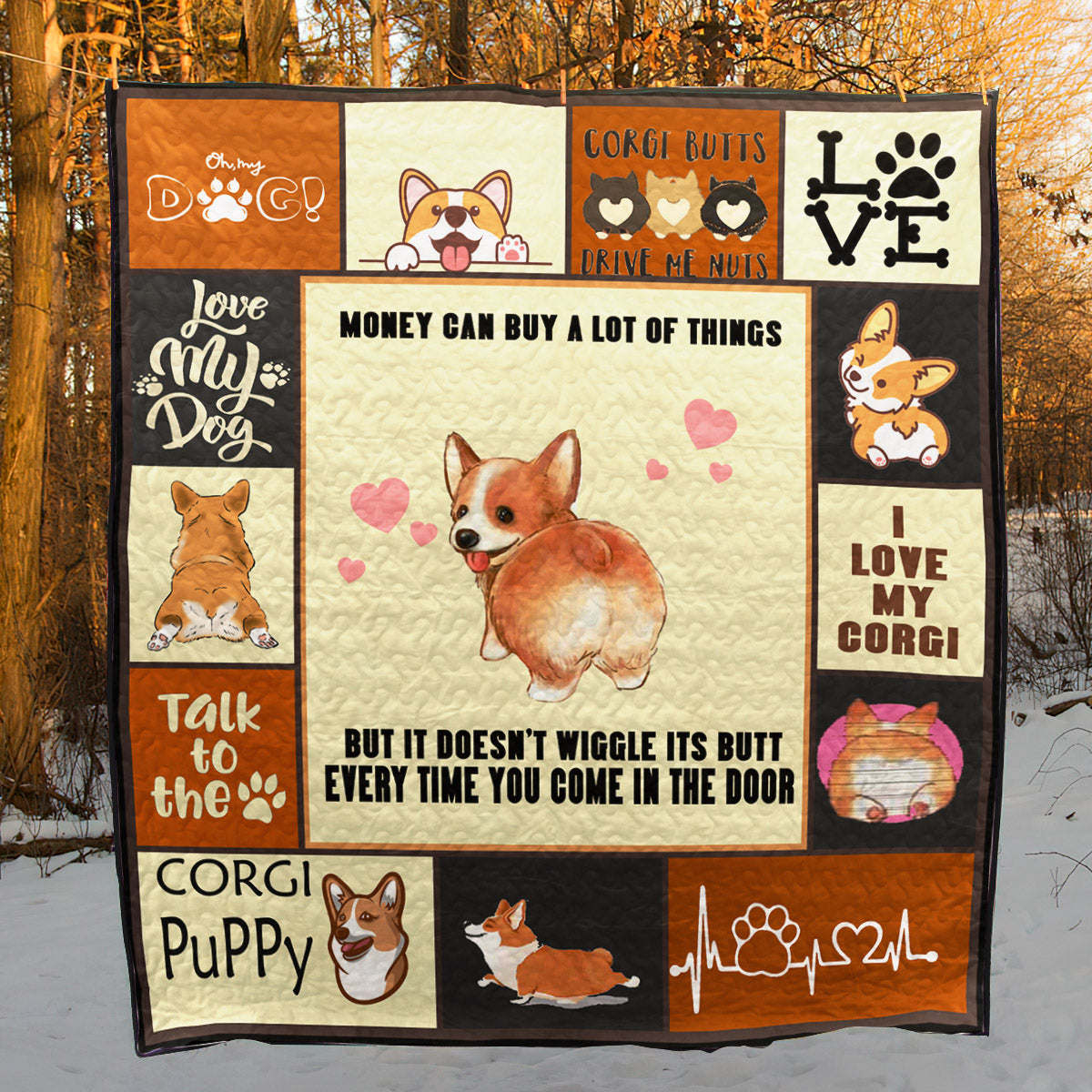 Corgi CL15100108MDQ Quilt Blanket