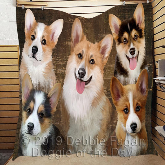 Corgi CL18110678MDQ Quilt Blanket