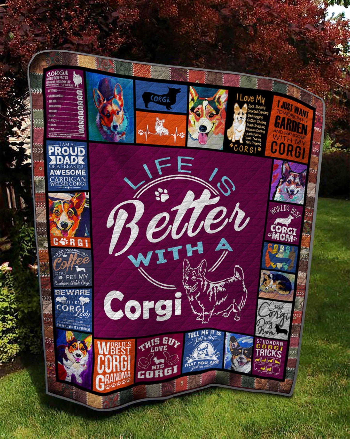 Corgi CLA0810100Q Quilt Blanket