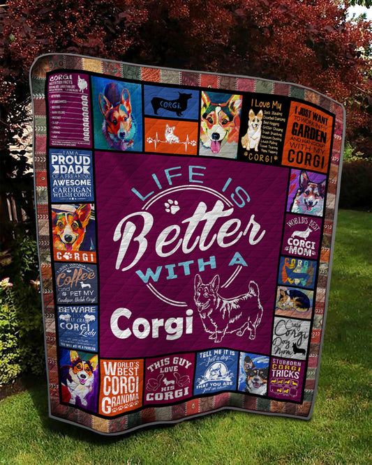 Corgi CLA0810100Q Quilt Blanket
