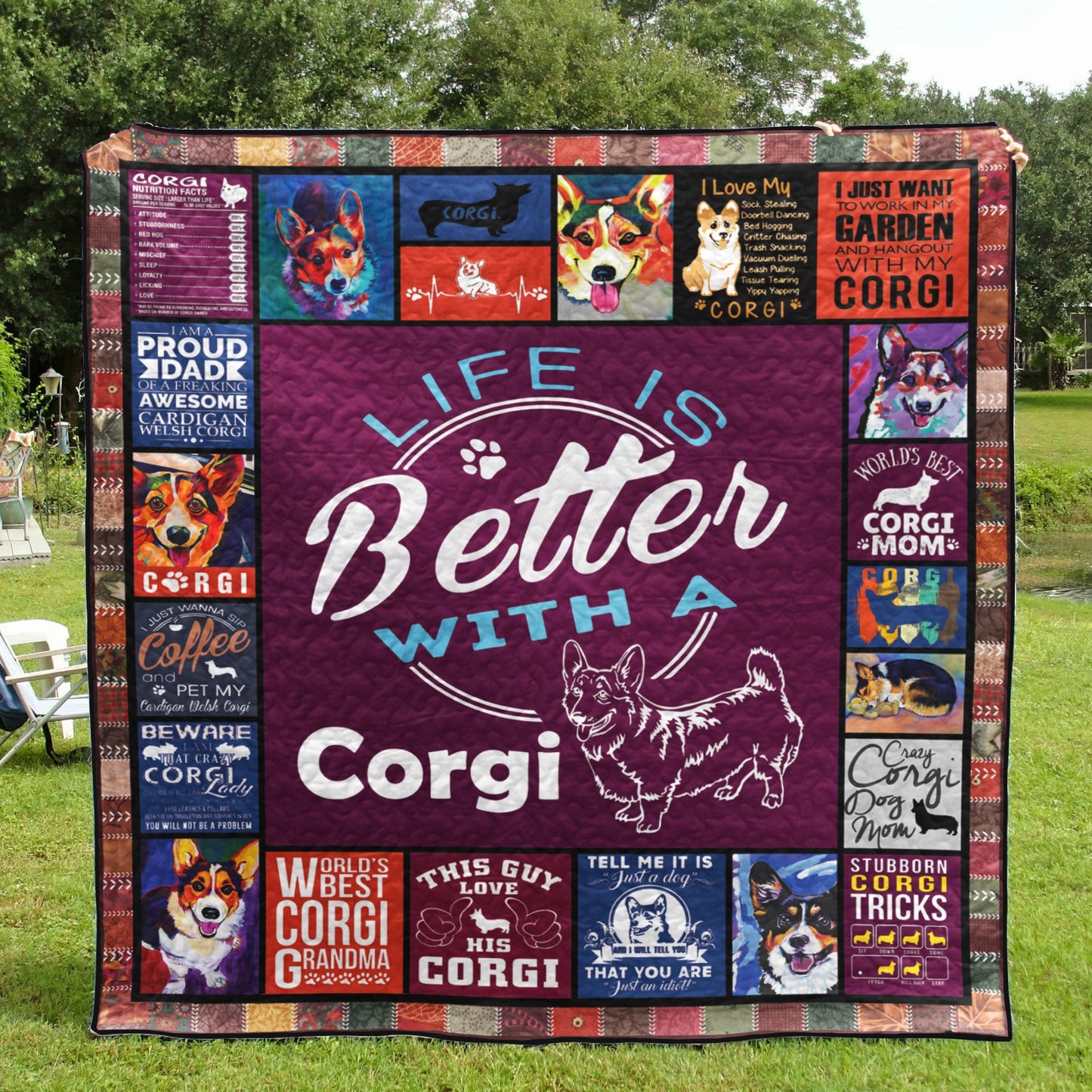 Corgi CLA0810100Q Quilt Blanket