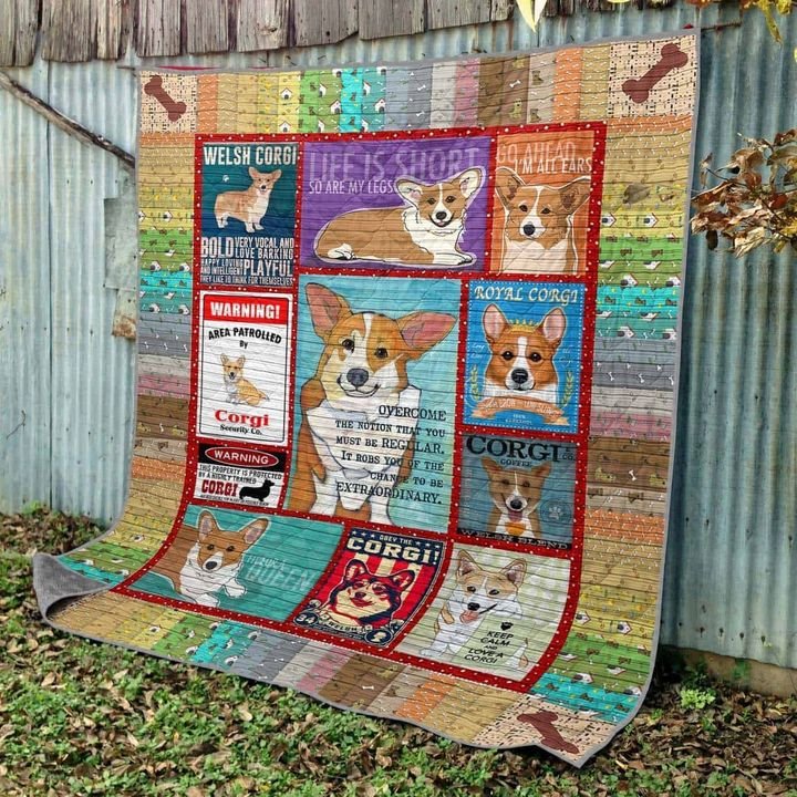 Corgi CLP0811071Q Quilt Blanket