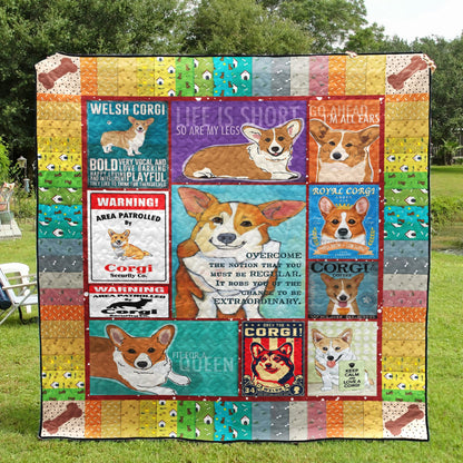 Corgi CLP0811071Q Quilt Blanket