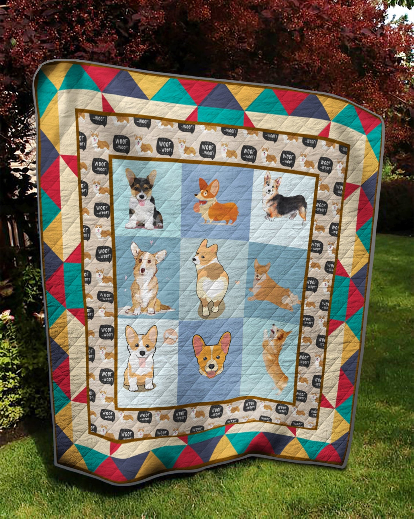 Corgi Dog TD10110573 Quilt Blanket