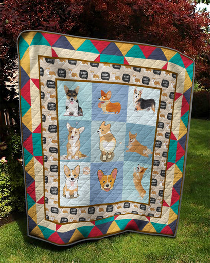 Corgi Dog TD10110573 Quilt Blanket