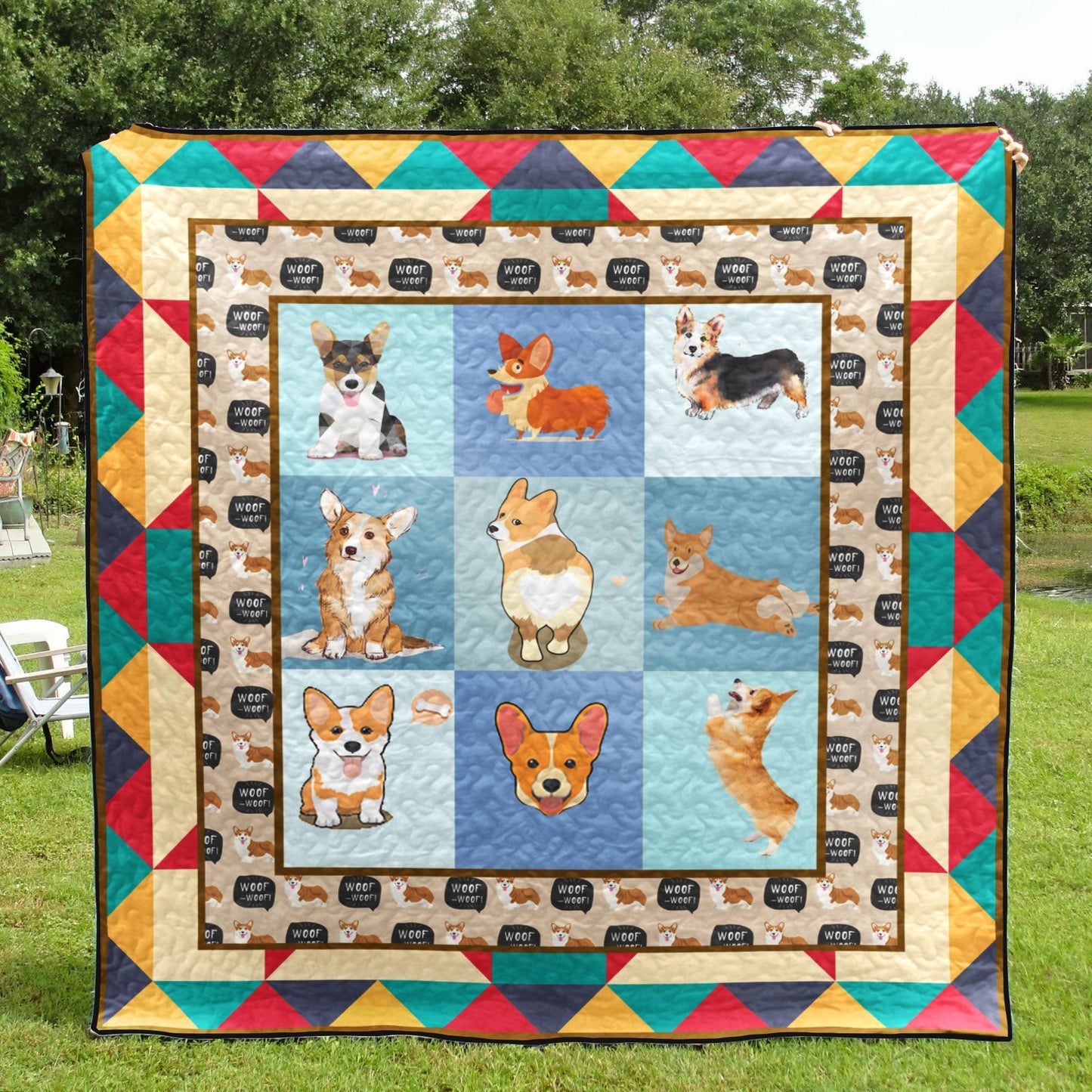 Corgi Dog TD10110573 Quilt Blanket