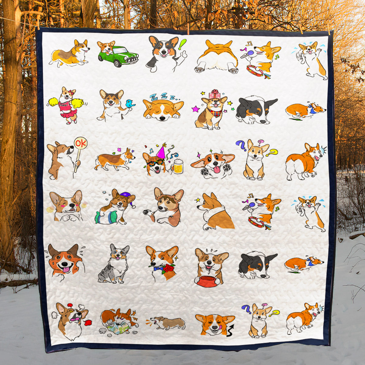 Corgi YH3110882 Quilt Blanket