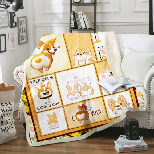 Corgi CL04100051F Sherpa Fleece Blanket