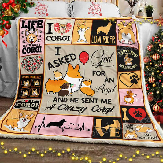 Corgi CL11100049MDF Sherpa Fleece Blanket