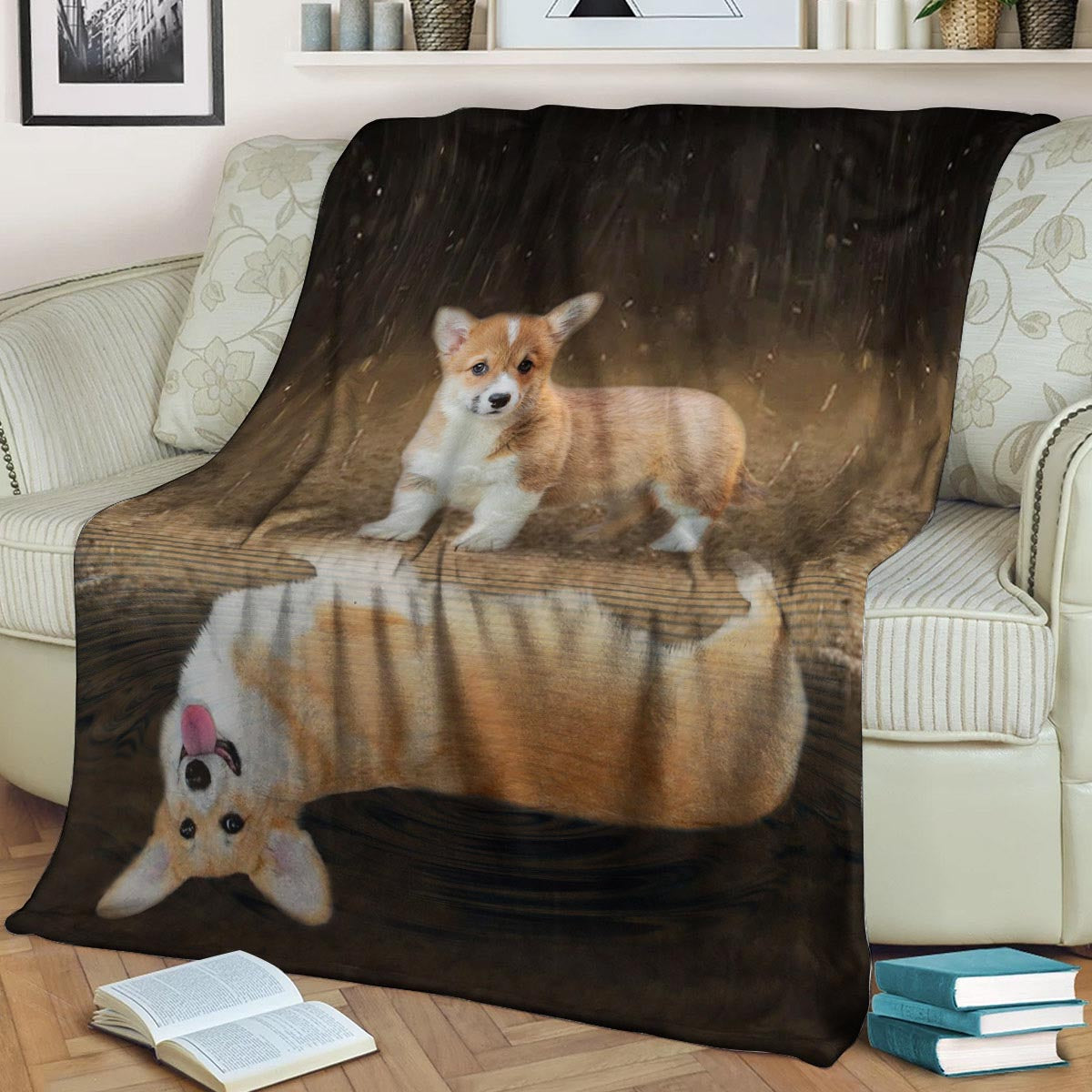 Corgi CL150817MD Sherpa Fleece Blanket