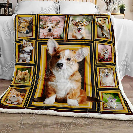 Corgi CL210929MD Sherpa Fleece Blanket