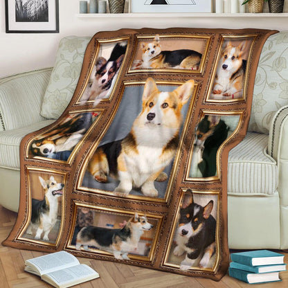 Corgi CLA21100933F Sherpa Fleece Blanket