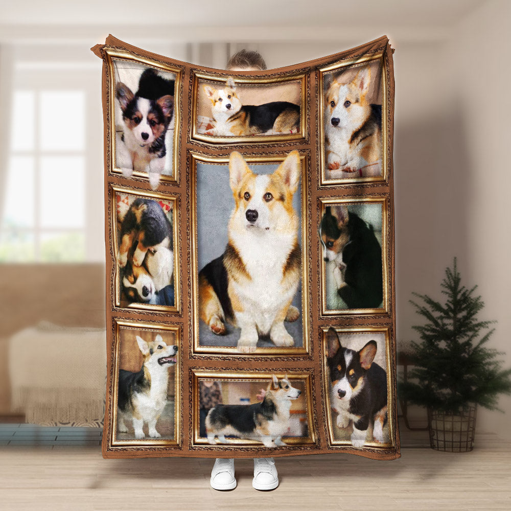 Corgi CLA21100933F Sherpa Fleece Blanket