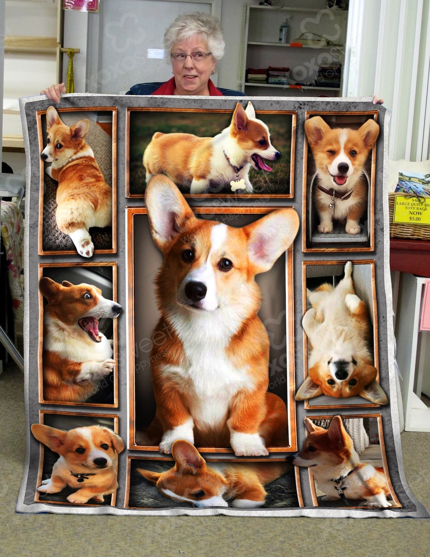 Corgi CLH121016F Sherpa Fleece Blanket