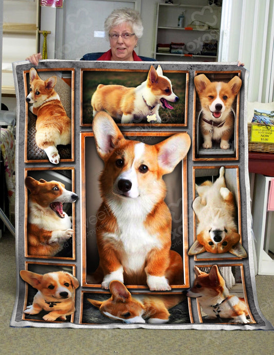 Corgi CLH121016F Sherpa Fleece Blanket
