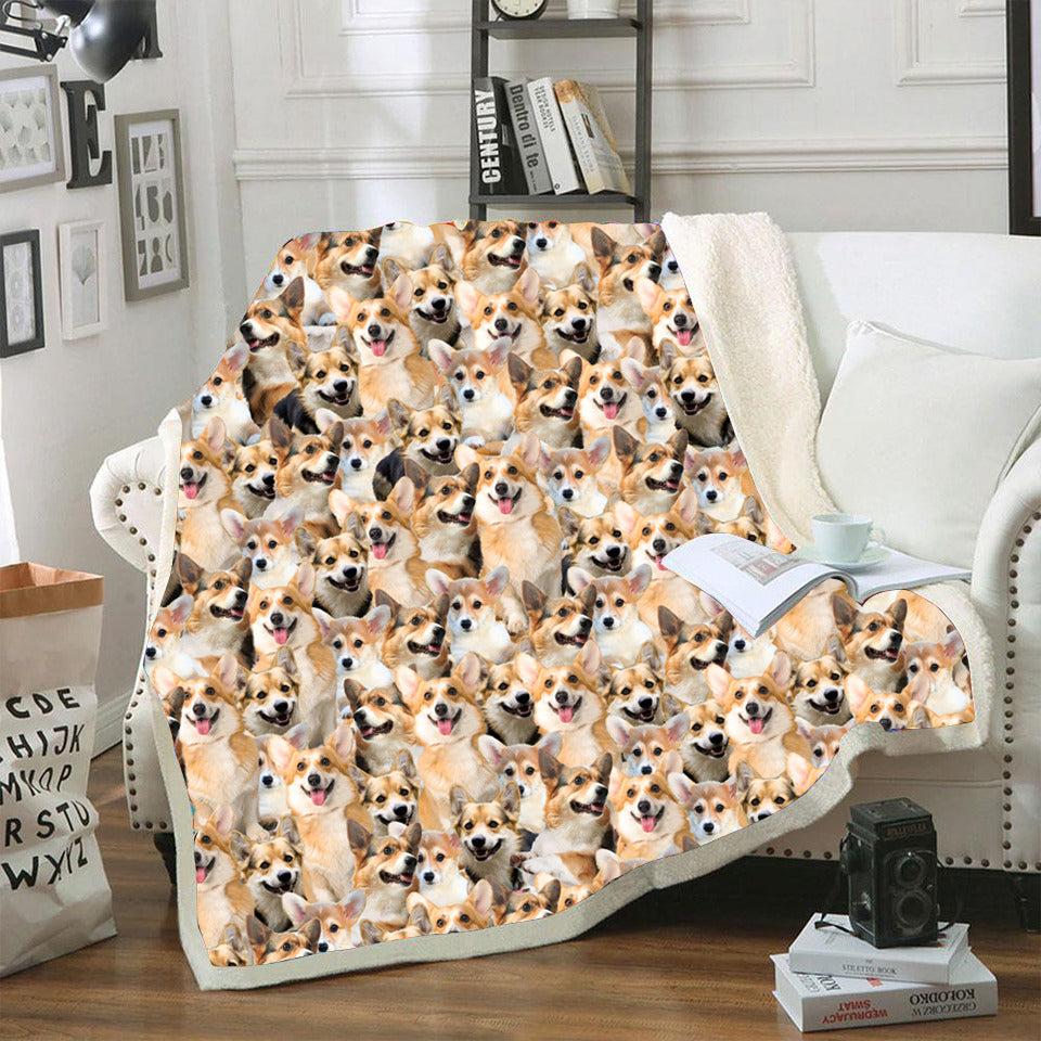 Corgi CLM1710069S Sherpa Fleece Blanket