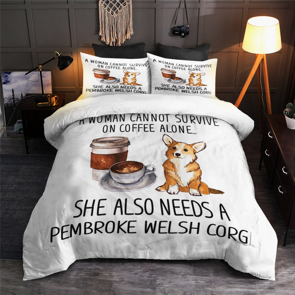 Corgi Coffee NT070947B Bedding Sets