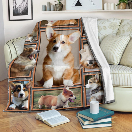 Corgi Cute CLM1110058S Sherpa Fleece Blanket