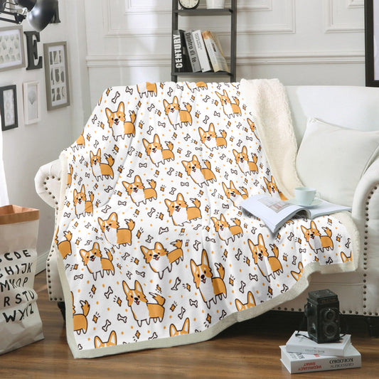 Corgi HM170807T Sherpa Fleece Blanket