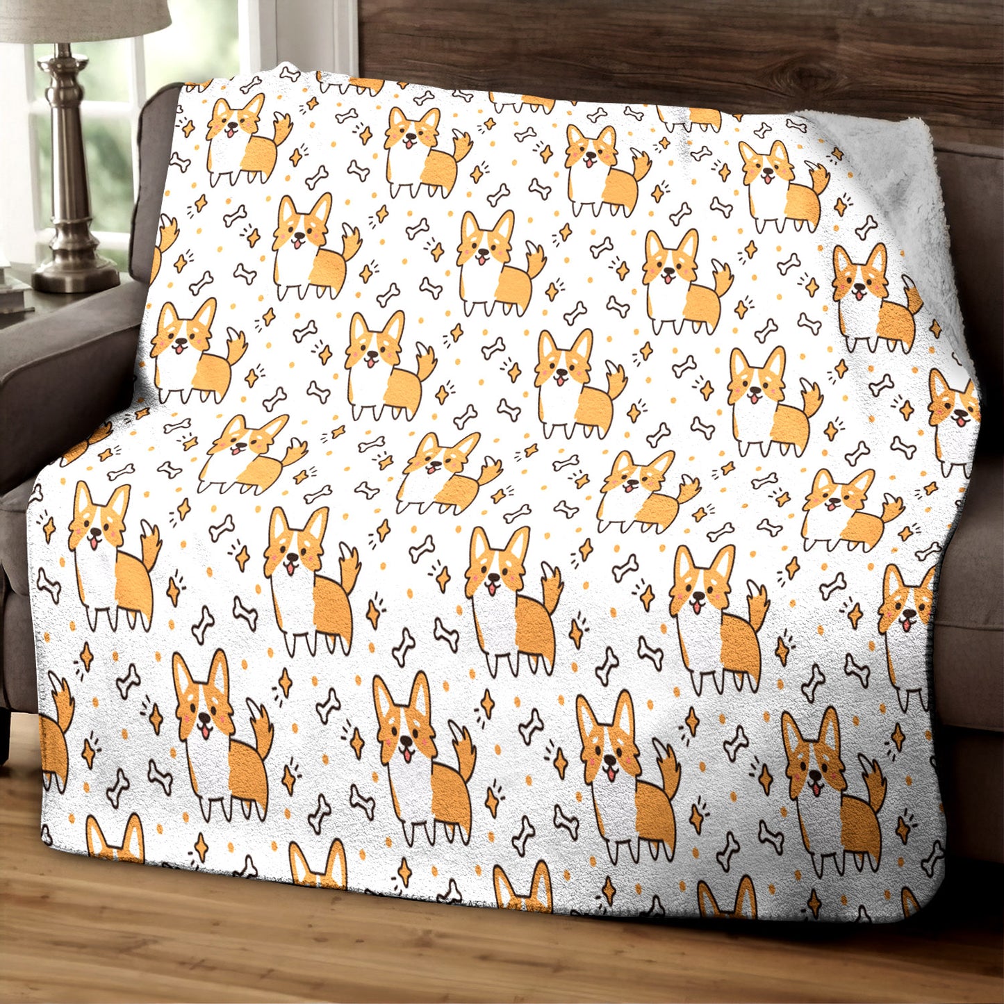 Corgi HM170807T Sherpa Fleece Blanket