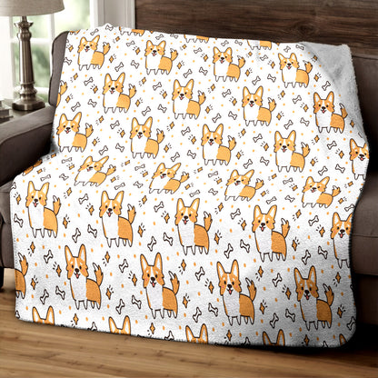 Corgi HM170807T Sherpa Fleece Blanket