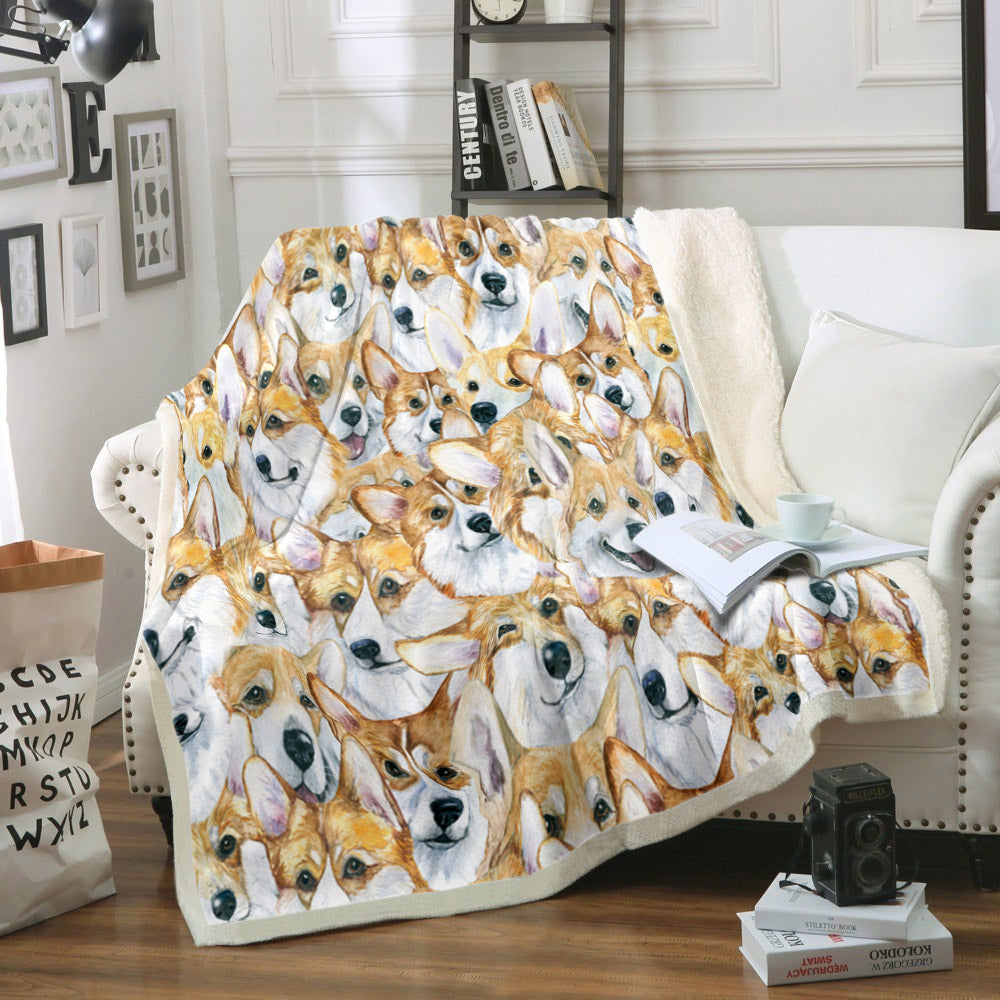 Corgi HM170808T Sherpa Fleece Blanket