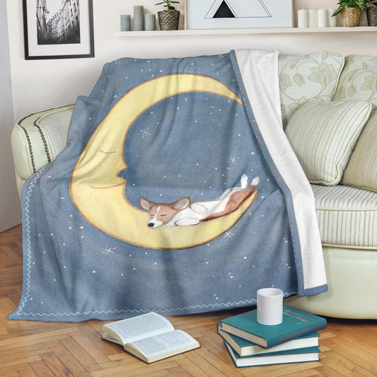 Corgi Moon CLM3010165S Sherpa Fleece Blanket