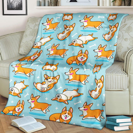Corgi TN030913TT Sherpa Fleece Blanket
