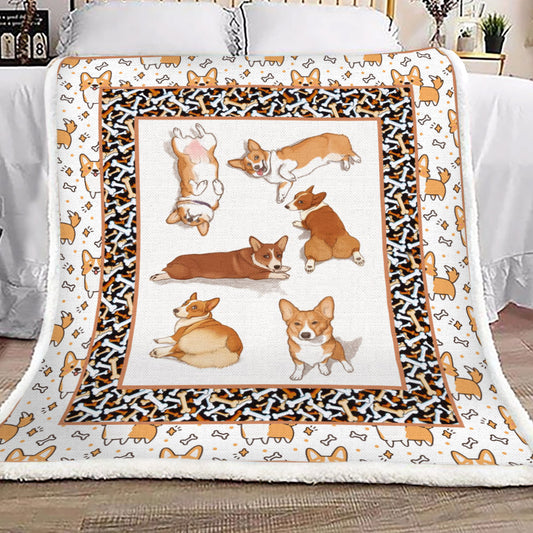 Corgi YH25100742F Sherpa Fleece Blanket