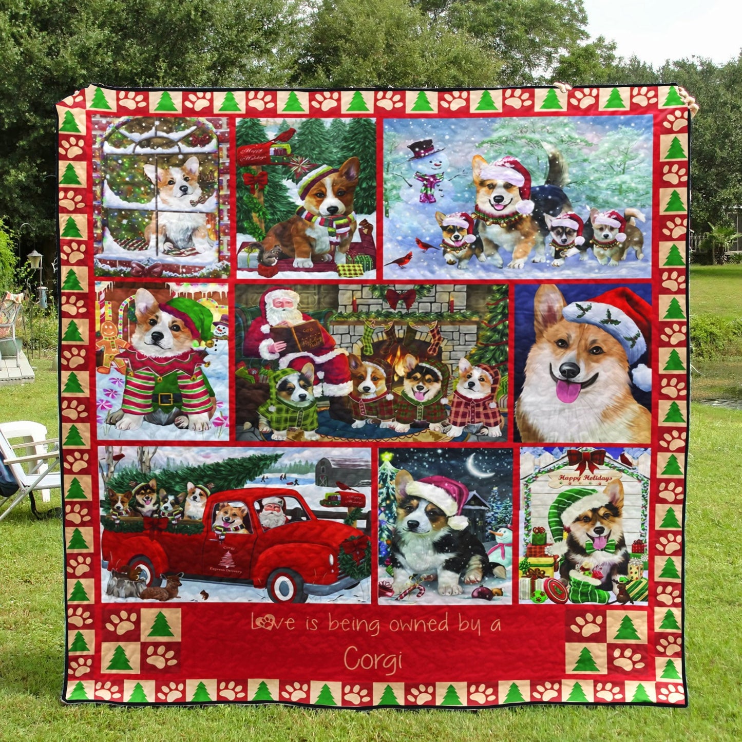 Corgis CL18110690MDQ Quilt Blanket