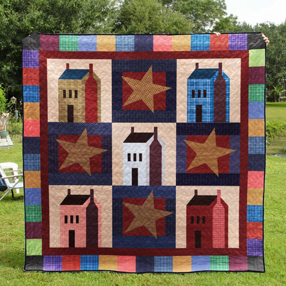 Country Cabins CLM1511141 Quilt Blanket