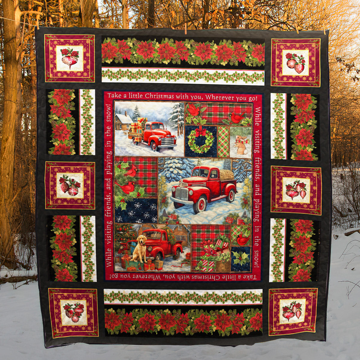 Country Christmas Snowman Art Quilt TM021108