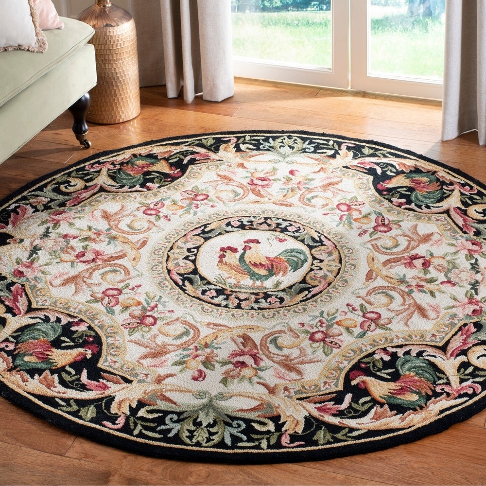 Country Rooster CLM1210043R Round Area Rug