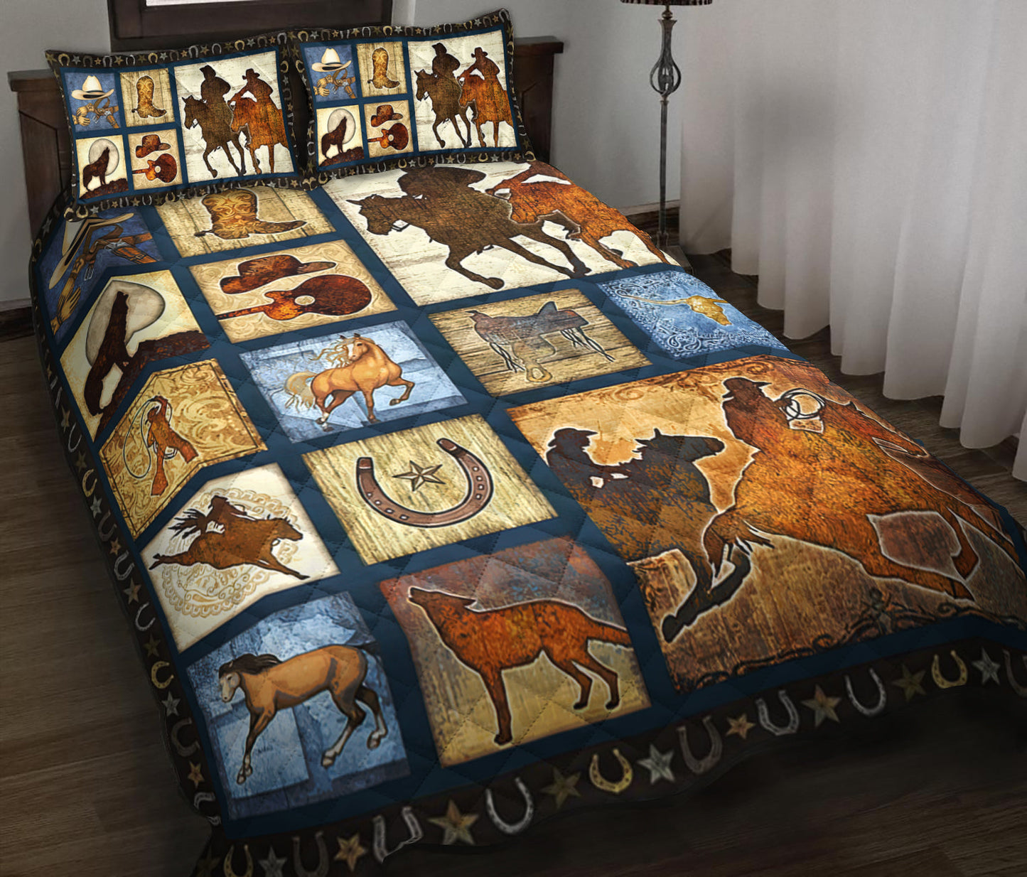 Cow Boy Cow Girl Quilt Bedding Set HM140901M