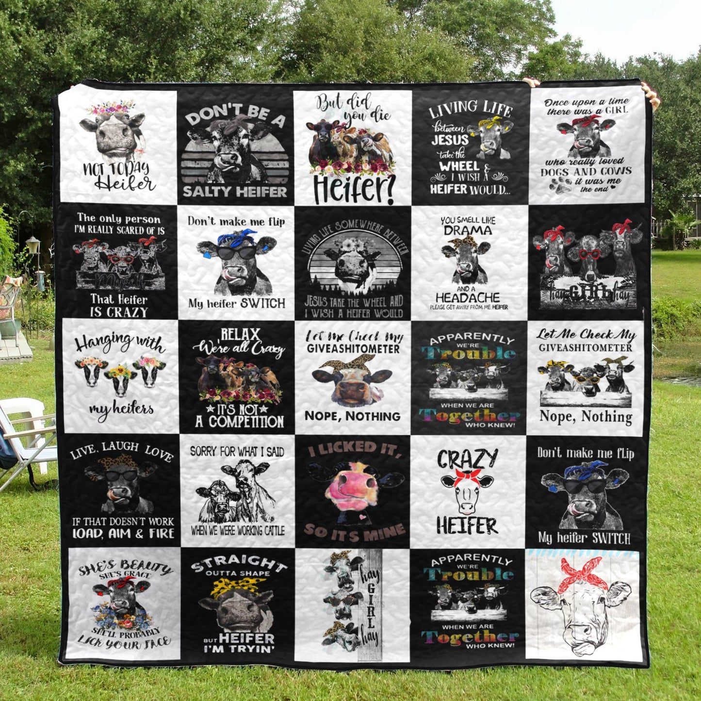 Cow CL14100143MDQ Quilt Blanket