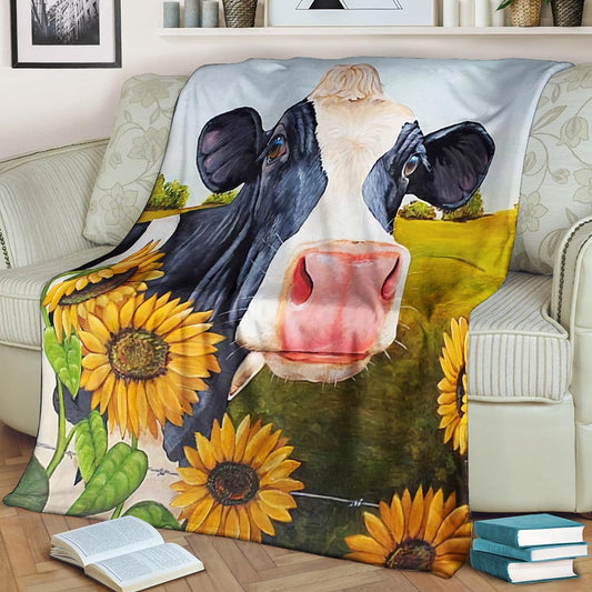 Cow BT170961F Sherpa Fleece Blanket
