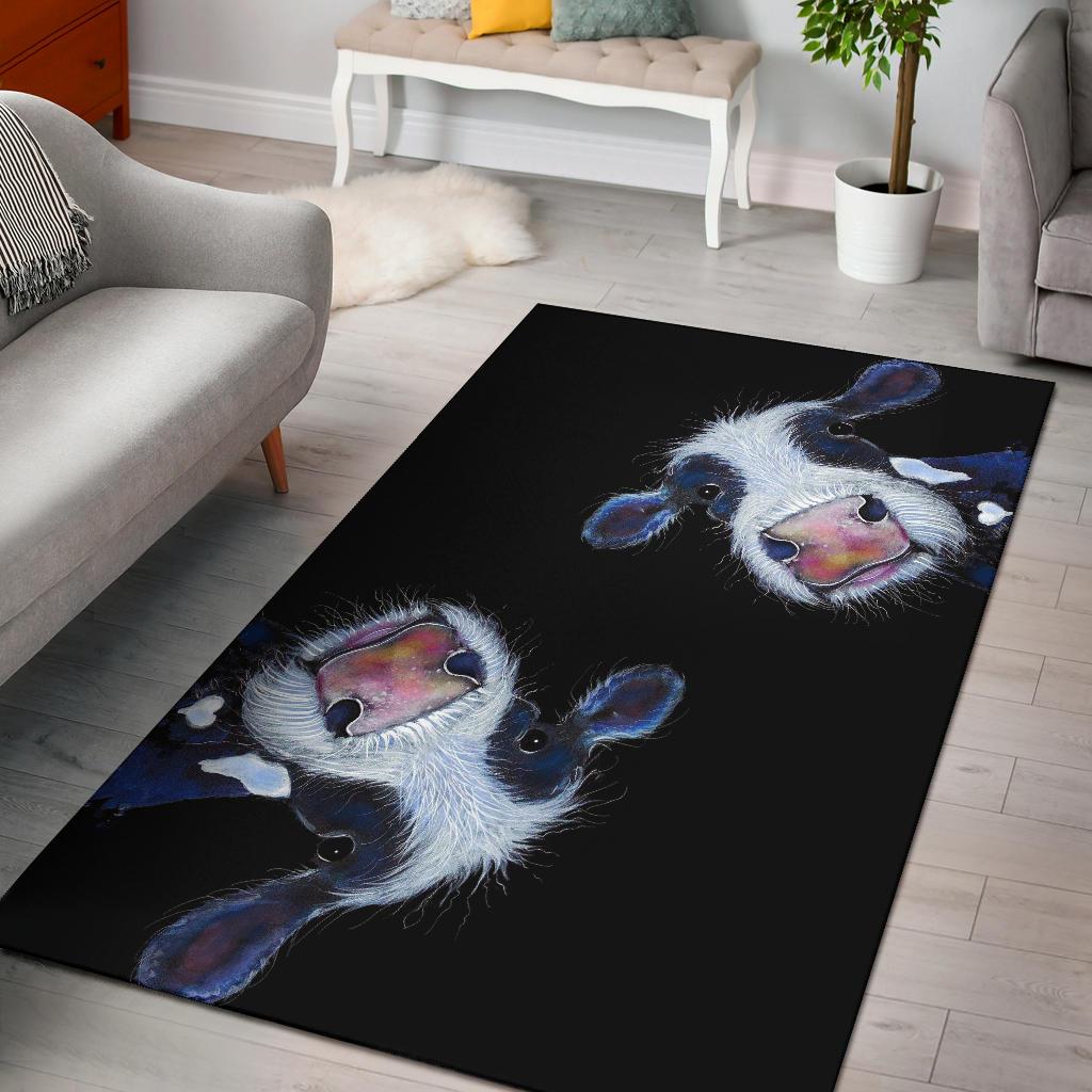 Cow Black CL07110186MDR Rug