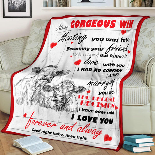 Cow CL280814MDF Sherpa Fleece Blanket