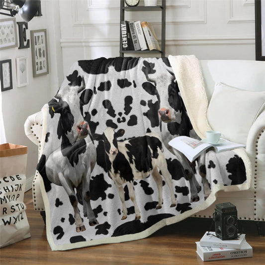 Cow CLA0810119F Sherpa Fleece Blanket