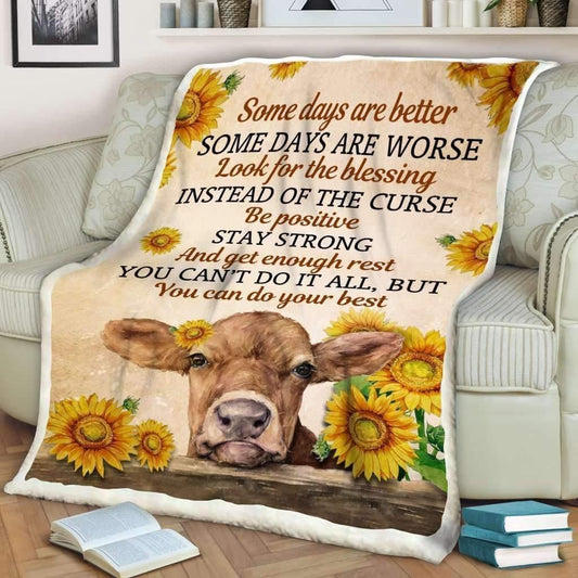 Cow CLA29111959F Sherpa FLeece Blanket