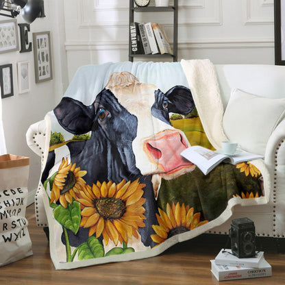 Cow HM200807TT Sherpa Fleece Blanket