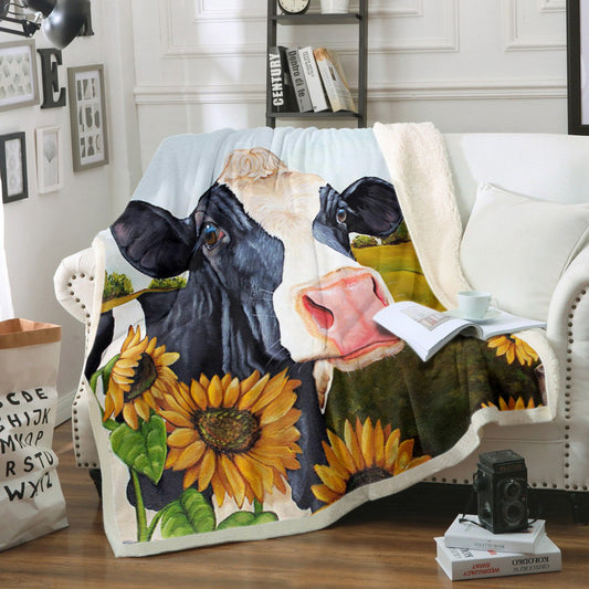 Cow HM200807TT Sherpa Fleece Blanket
