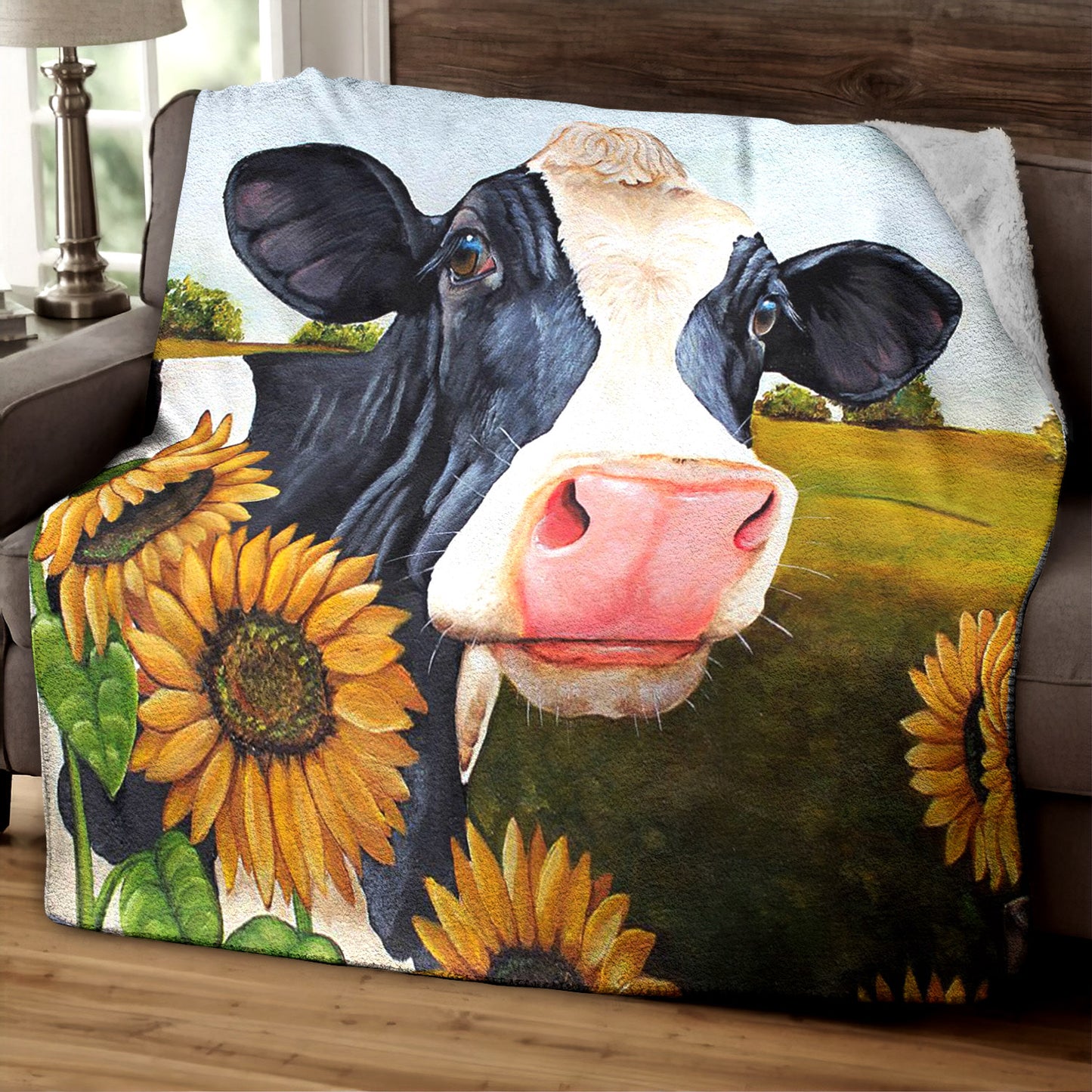 Cow HM200807TT Sherpa Fleece Blanket
