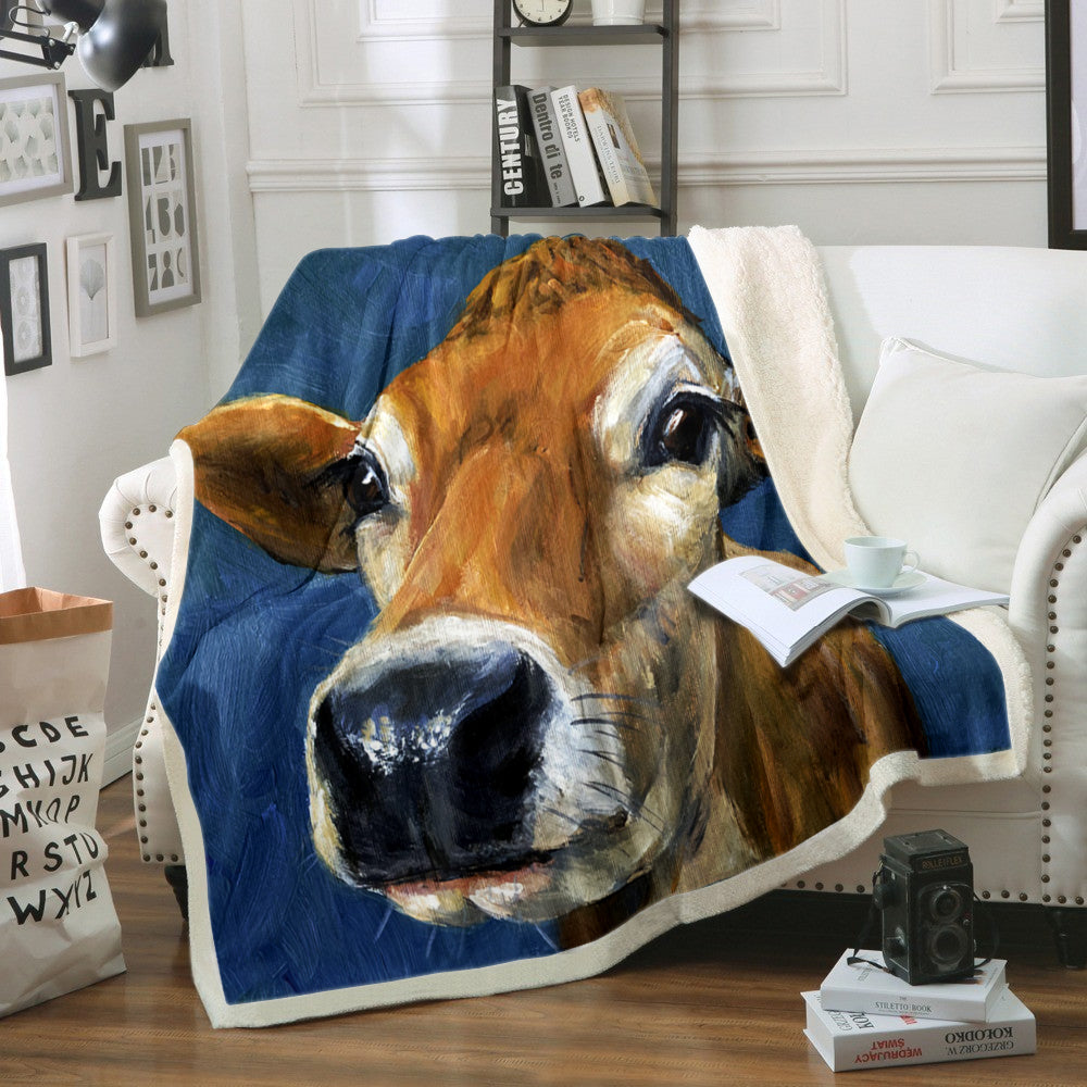 Cow HT1110041TT Sherpa Fleece Blanket