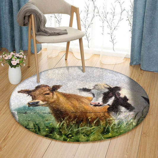 Cow ML290810RR Round Area Rug